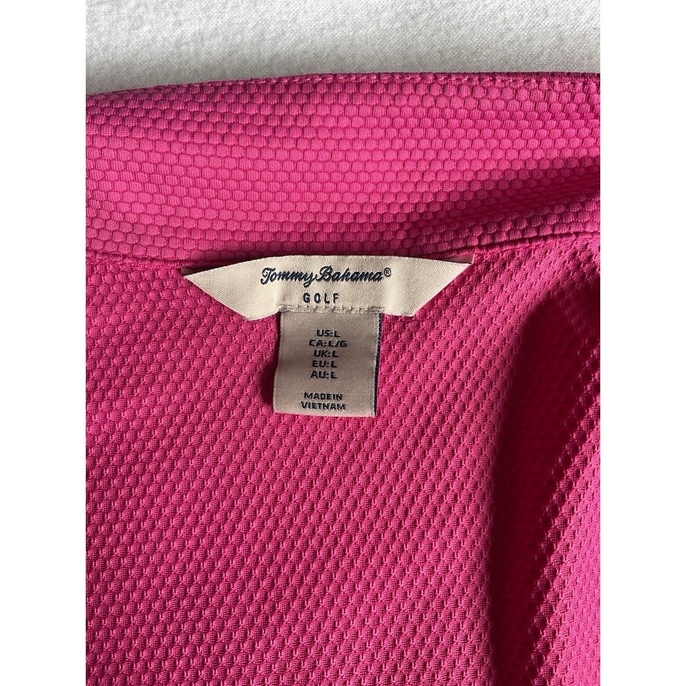 Tommy Bahama Golf Women's Pink Full Zip Athletic Jacket Textured Size Large - Picture 6 of 9